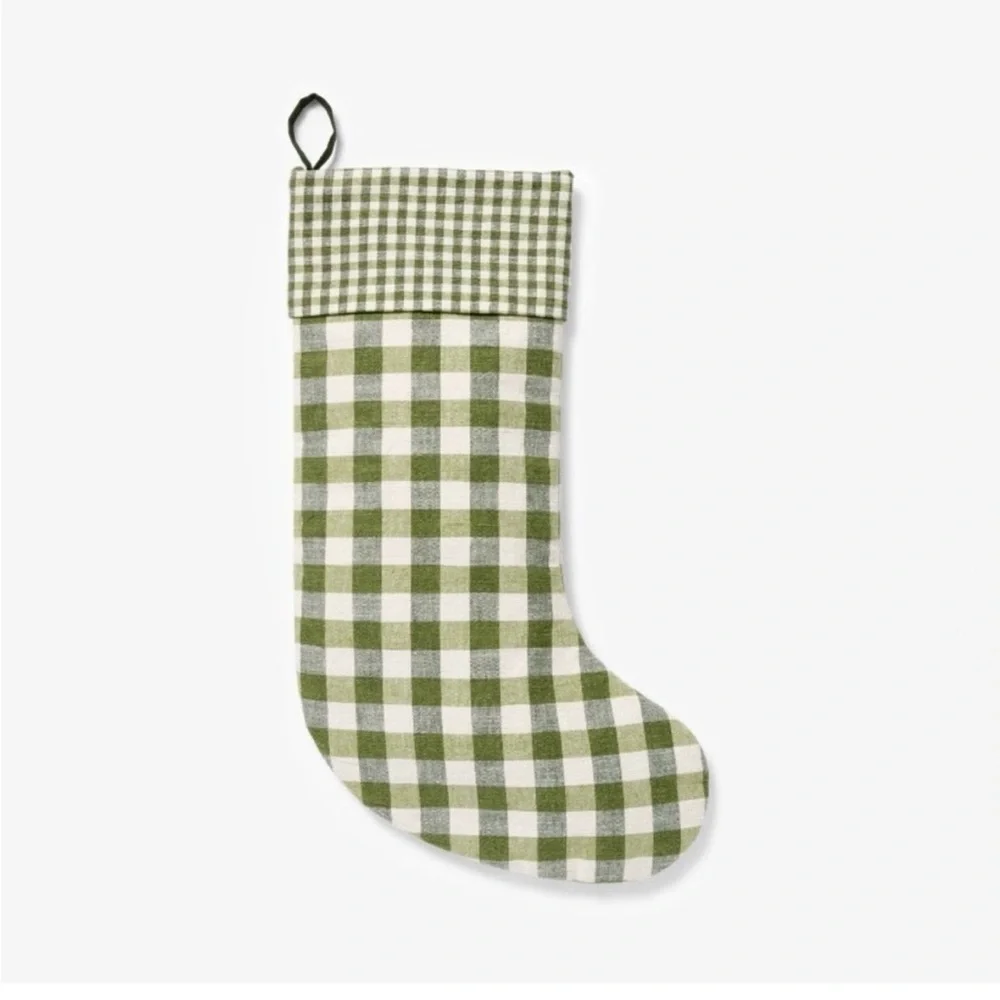 Mixed Plaid Woven Stocking Green Studio McGee Target Christmas 2024 NEW